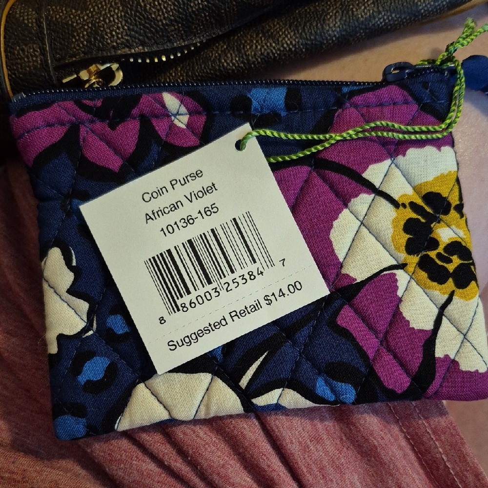 Vera Bradley Purple and Blue Quilted Wallet
